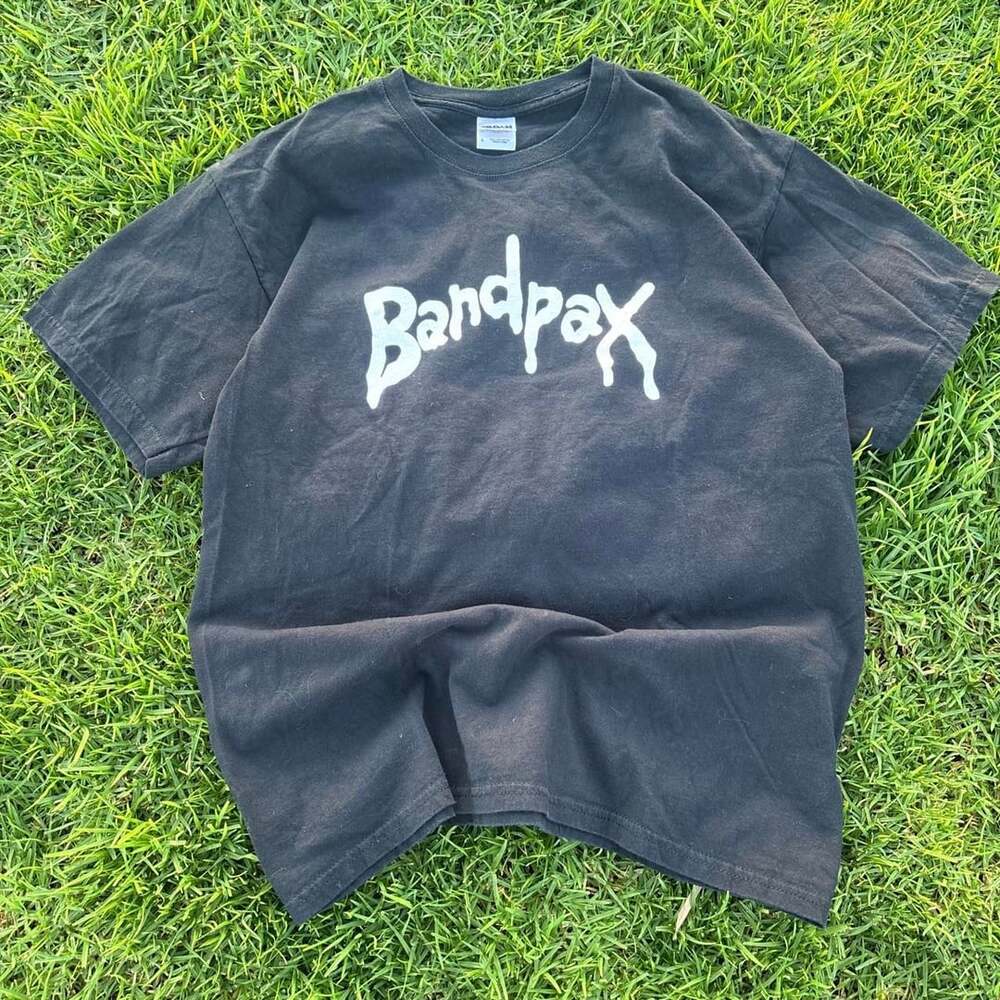Gildan Bandpax T-Shirt Size L Black Cotton Graphic Tee